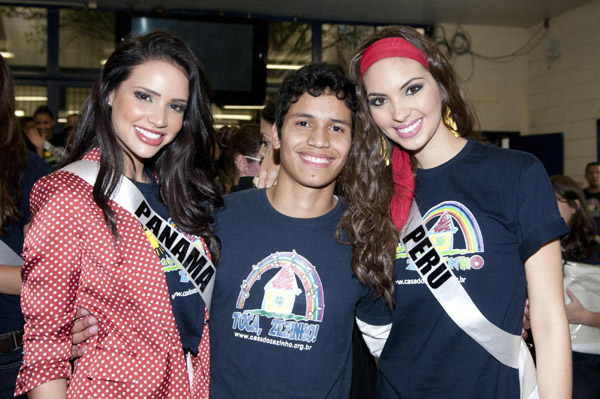 Miss Universe contestants in Sao Paulo