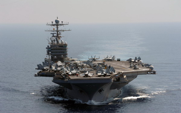 US aircraft carrier enters Gulf without incident