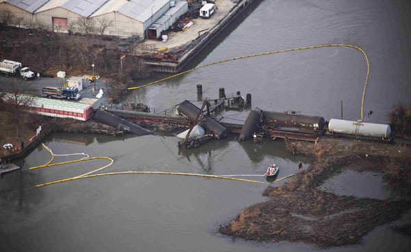 New Jersey bridge collapse derails freight train