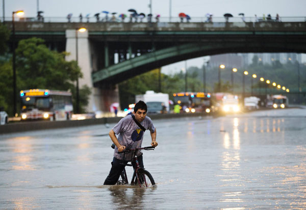 Heavy rainstorm hit Toronto