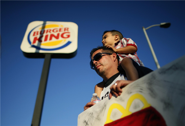 Fast-food protests under way in US