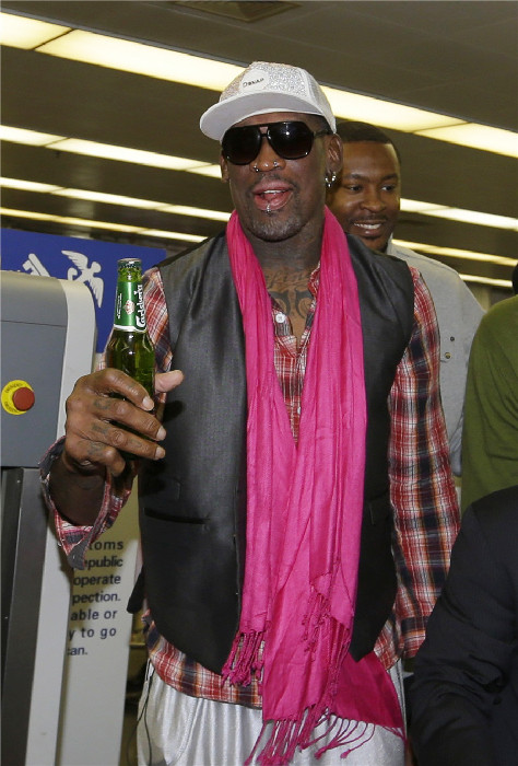 Rodman in DPRK with ex-NBA team