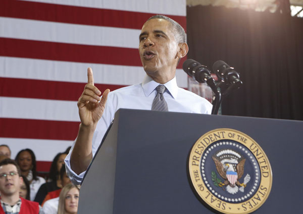 Obama pushes minimum wage hike