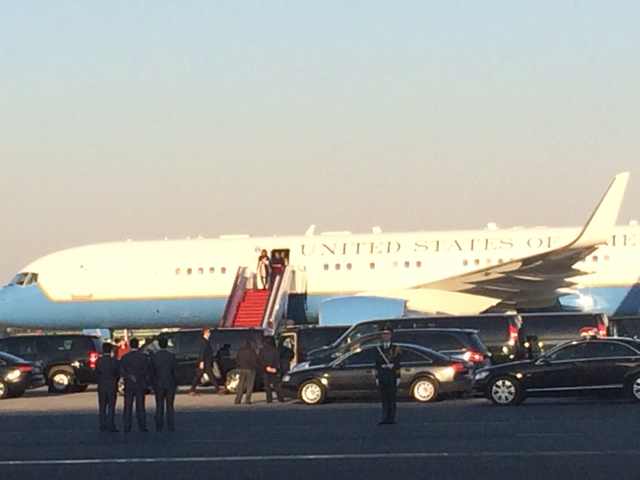 Michelle Obama arrives in Beijing