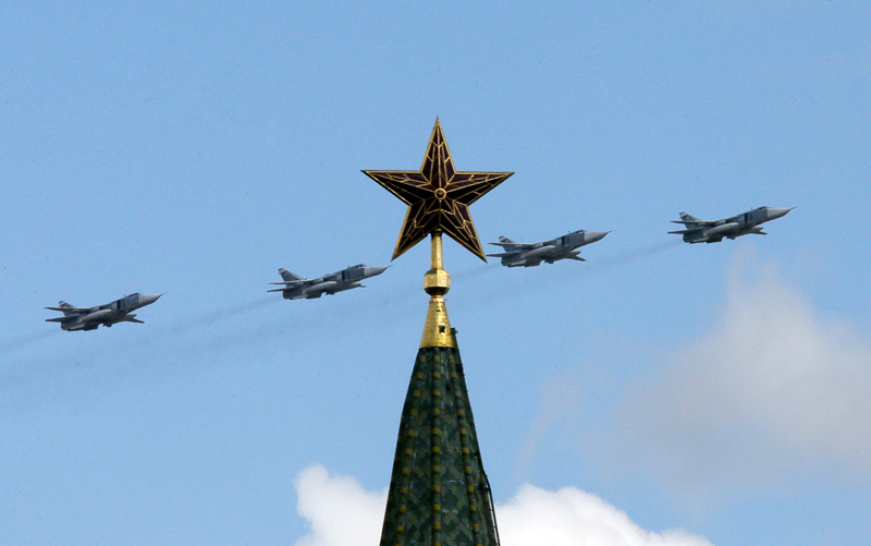 Full dress rehearsal for Victory Day parade in Russia