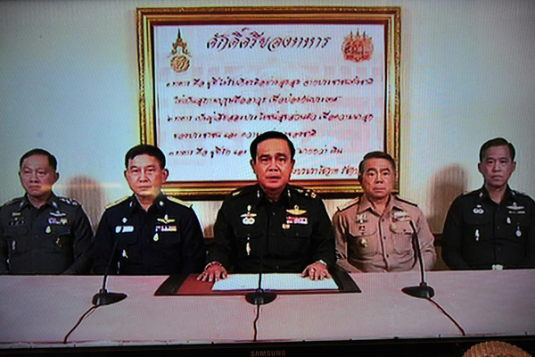 Thai army chief announces military coup