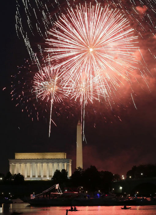 Washington splashed with fireworks on Independence Day