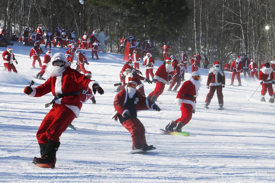 250 Santas hit slopes for charity