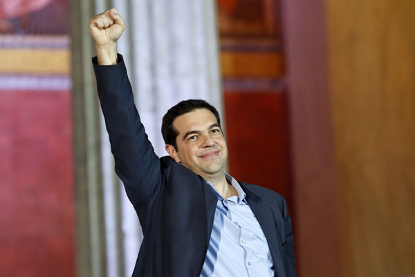 Greek leftist leader Tsipras claims victory