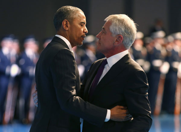 Outgoing US Defense Secretary Hagel lauded at farewell