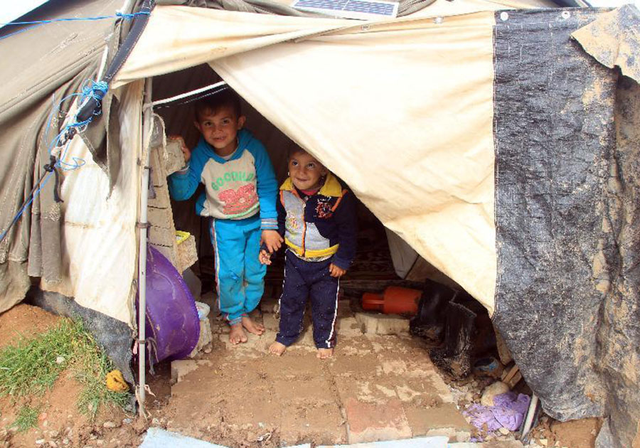 Days of children's lives in refugee camp