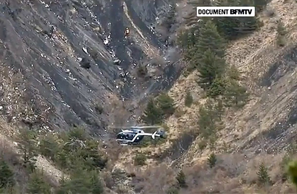 German Airbus crashes in French Alps with 150 dead, black box found