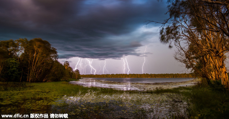 Lightning can strike upside down