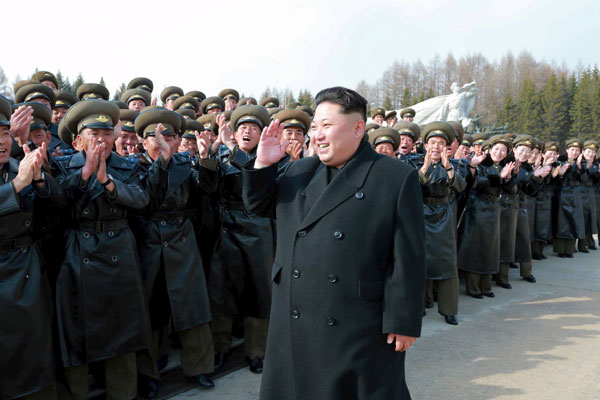 DPRK leader says nuclear weapon no match for revolutionary spirit