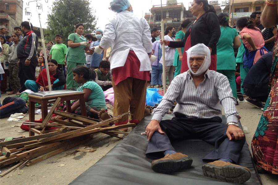 In photos: Strong earthquake strikes Nepal