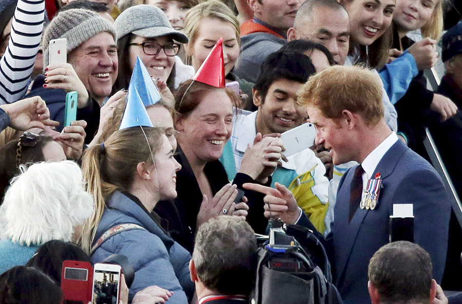 Prince Harry receives Maori greetings in New Zealand