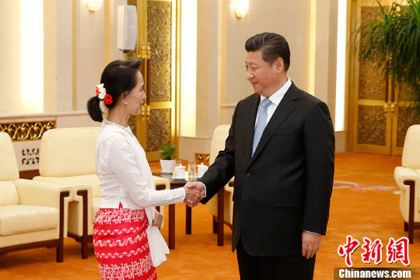 Aung San Suu Kyi in China