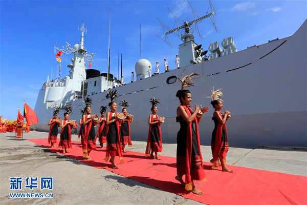 China's Navy warships pay first visit to Timor-Leste