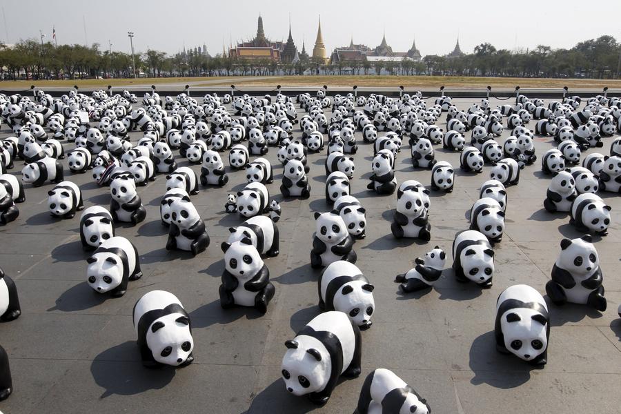 1,600 paper-made panda sculptures come to Bangkok