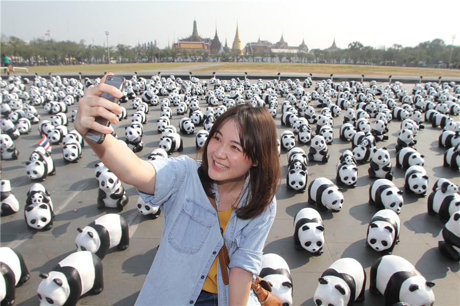 1,600 paper-made panda sculptures come to Bangkok