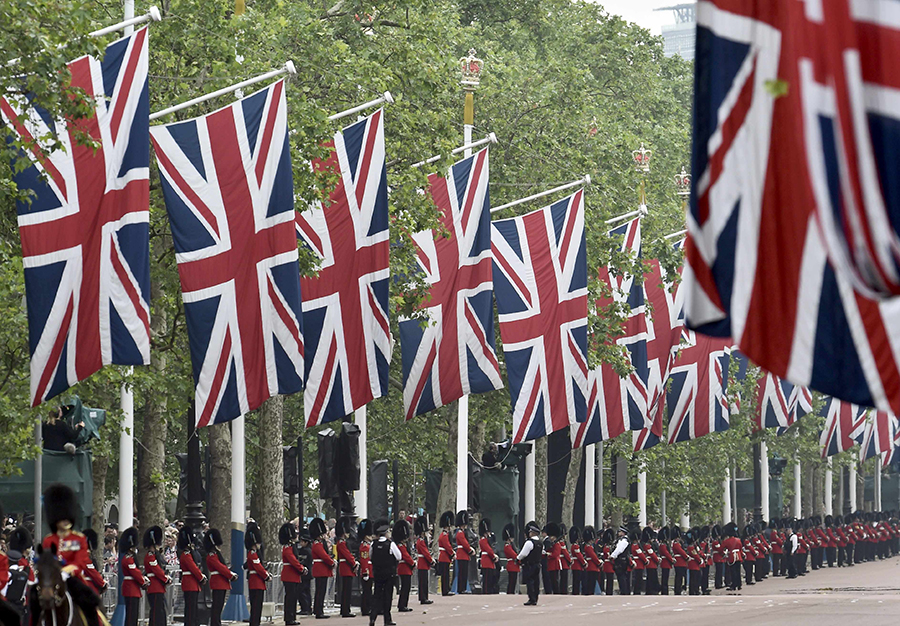 British pageantry on parade for Queen's official birthday