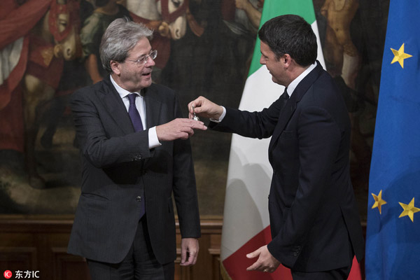 Italian PM Gentiloni's new cabinet sworn in