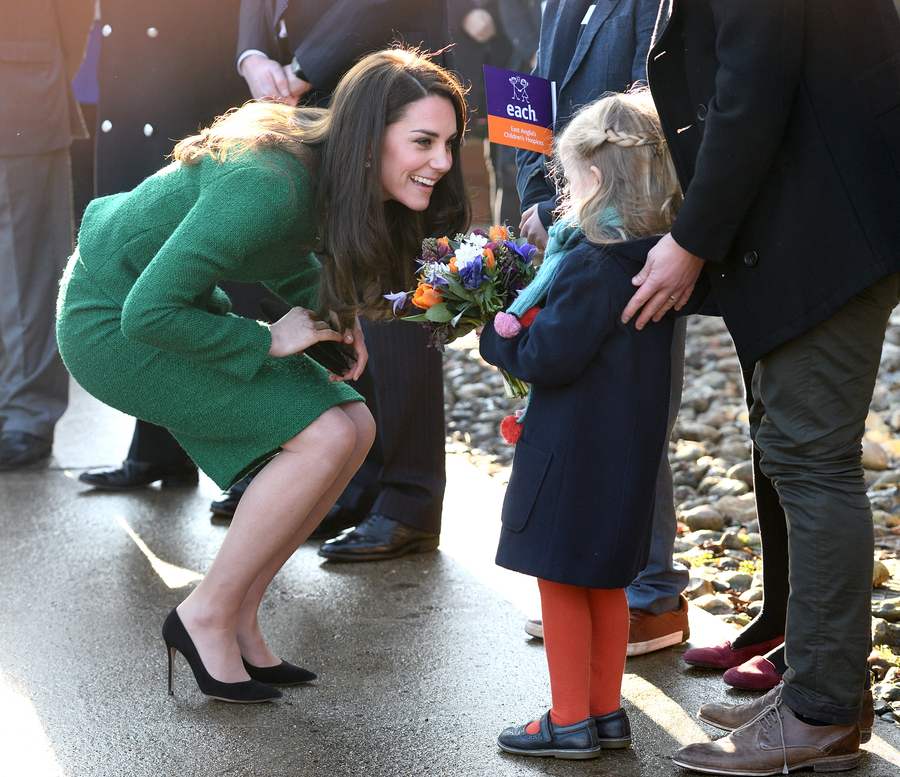 Duchess of Cambridge meets families at children's hospice