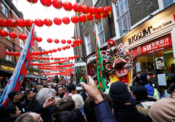 Chinese Lunar New Year celebrated on Trafalgar Square