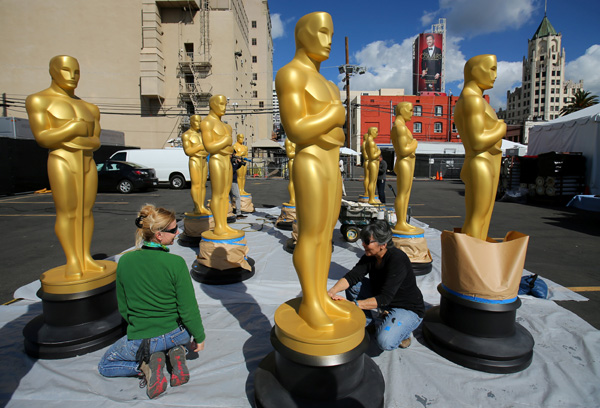 Preparations begin for the 89th Academy Awards in Hollywood