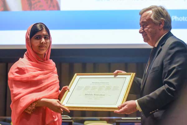 UN designates Pakistan's Malala as youngest Messenger of Peace