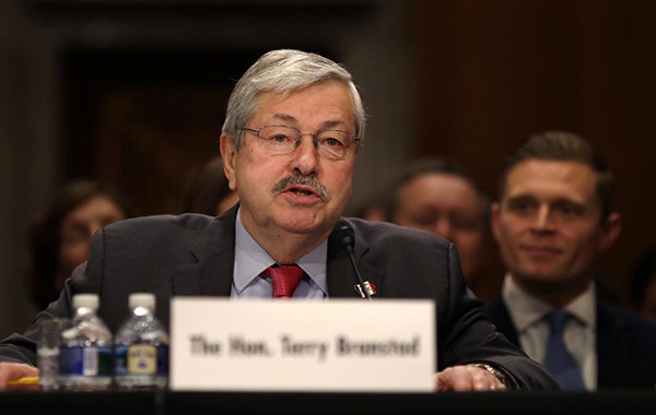 Iowa Governor Branstad confirmed as US ambassador to China