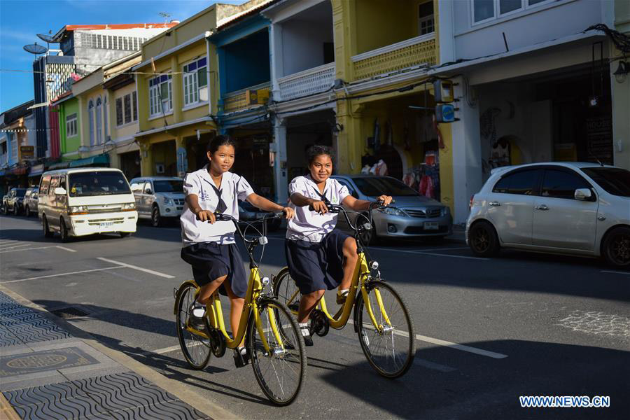 Bike-sharing service benefits local residents, tourists in Phuket, Thailand