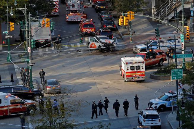 Eight people mowed down by driver on NYC bike path