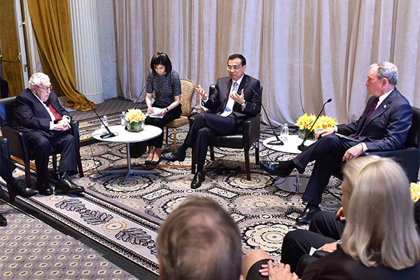 Premier Li in US strategic talks