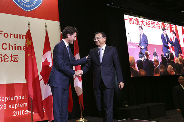 Chinese premier envisages FTA with Canada